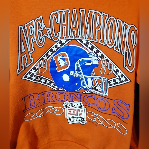 LOGO 7 DENVER BRONCOS sweatshirt Size S - Picture 4 of 6